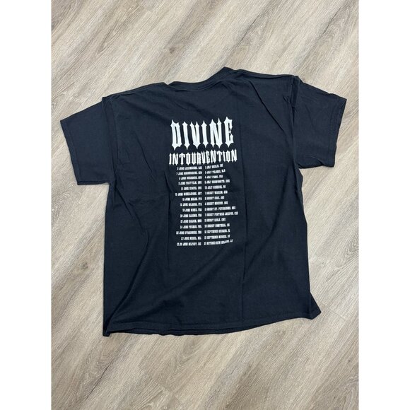 Vintage Y2K Slayer Divine Intourvention Band Tee Skull Bones Concert Tour Promo - Picture 2 of 16